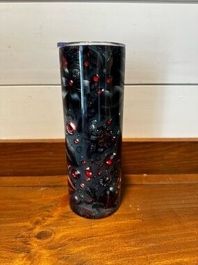 Unisex 20 Oz Gothic Heart Stainless Steel Tumbler Travel Cup Mug Coffee NEW